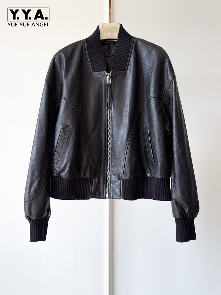 Leather Work Jacket Women'S - جاكيت نسائي عالي الجودة من جلد