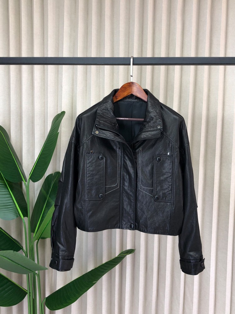 جاكيت نسائي عصري فضفاض من الجل - مراجعة Leather Work Jacket Women'S وسعره