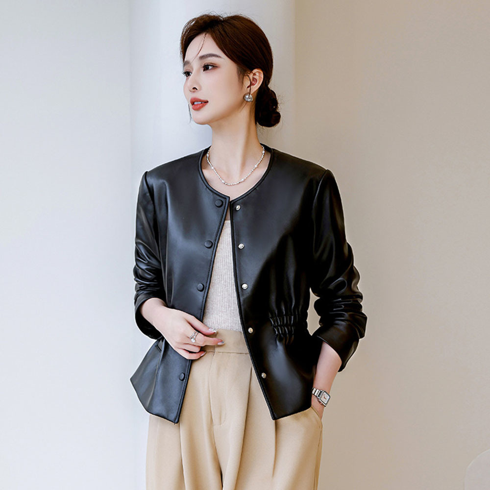 مكتب فو سترة جلدية النساء ربيع - مراجعة Leather Work Jacket Women'S وسعره