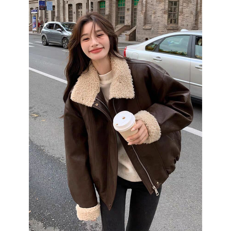 معاطف النساء سترات من الجلد ال - مراجعة Leather Work Jacket Women'S وسعره