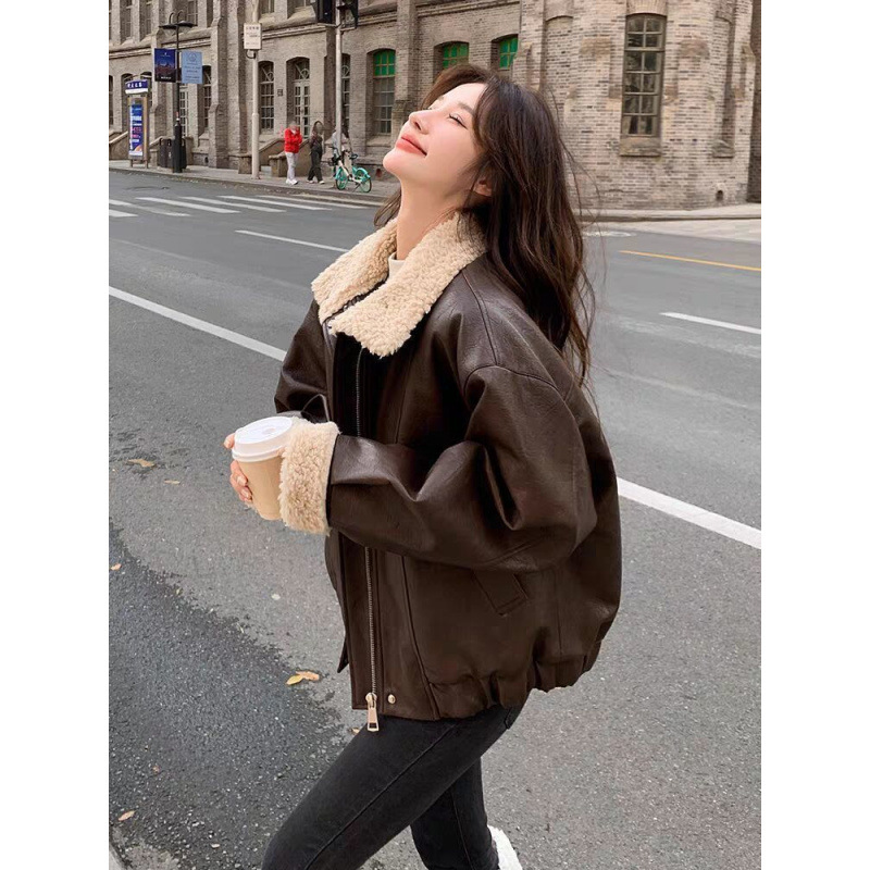 معاطف النساء سترات من الجلد ال - مراجعة Leather Work Jacket Women'S وسعره