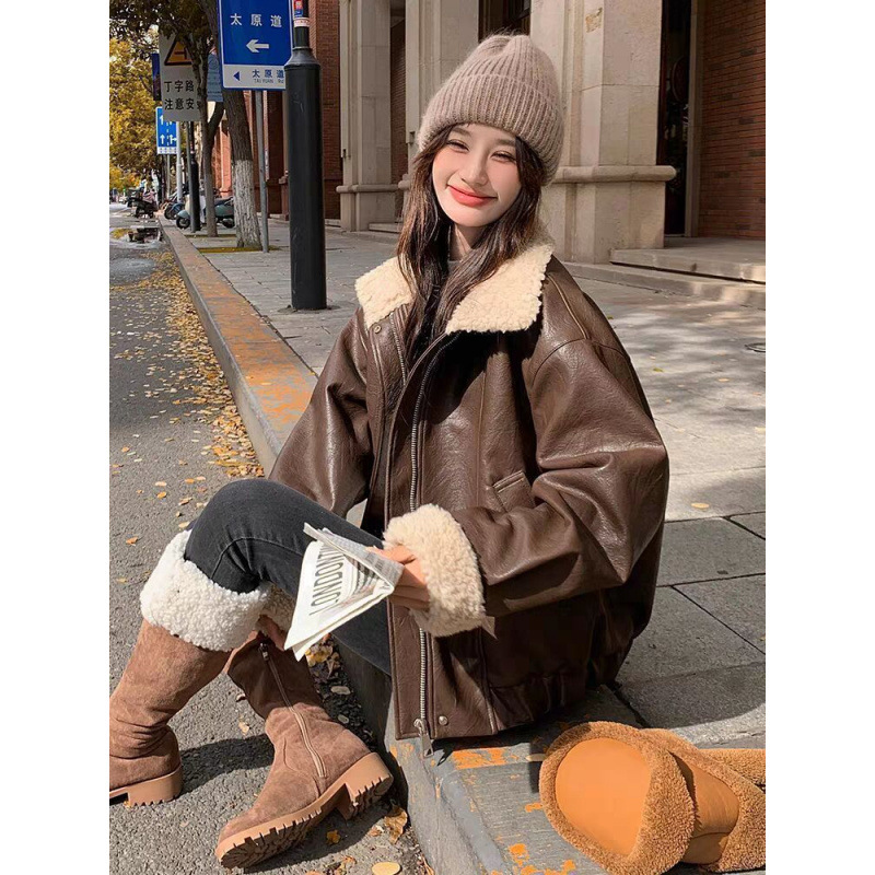 معاطف النساء سترات من الجلد ال - مراجعة Leather Work Jacket Women'S وسعره