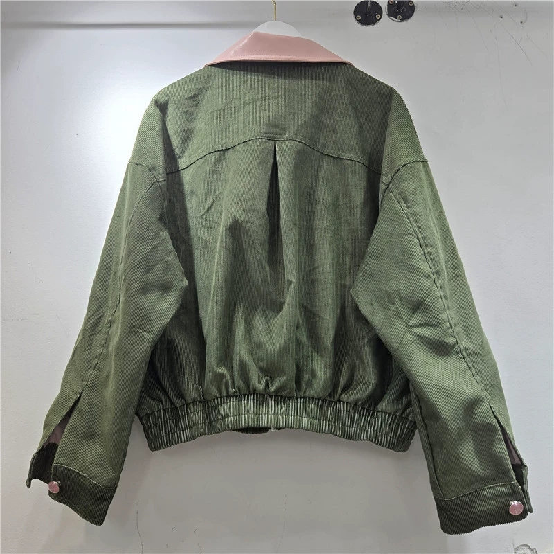 جاكيت نسائي قصير من قماش الكور - مراجعة Leather Work Jacket Women'S وسعره