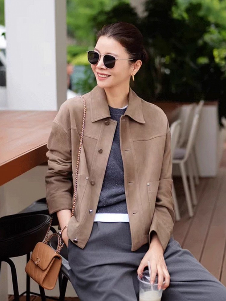 جاكيت نسائي عالي الجودة من الج - مراجعة Leather Work Jacket Women'S وسعره