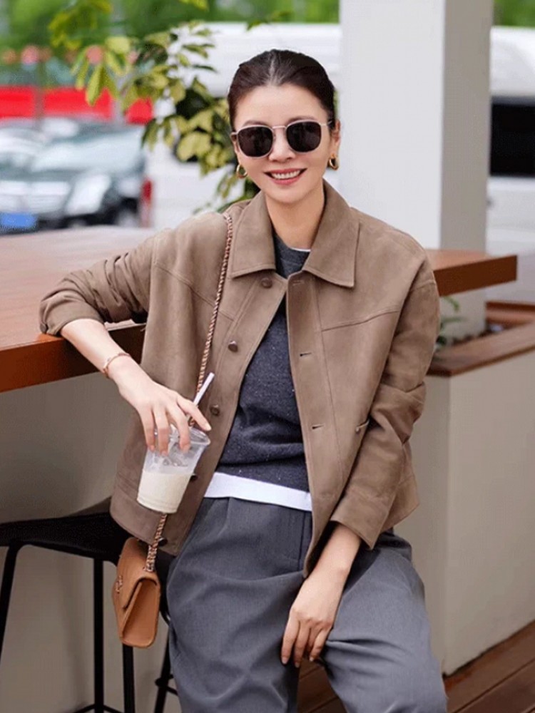 جاكيت نسائي عالي الجودة من الج - مراجعة Leather Work Jacket Women'S وسعره