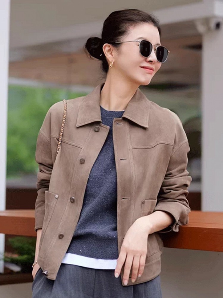 جاكيت نسائي عالي الجودة من الج - مراجعة Leather Work Jacket Women'S وسعره