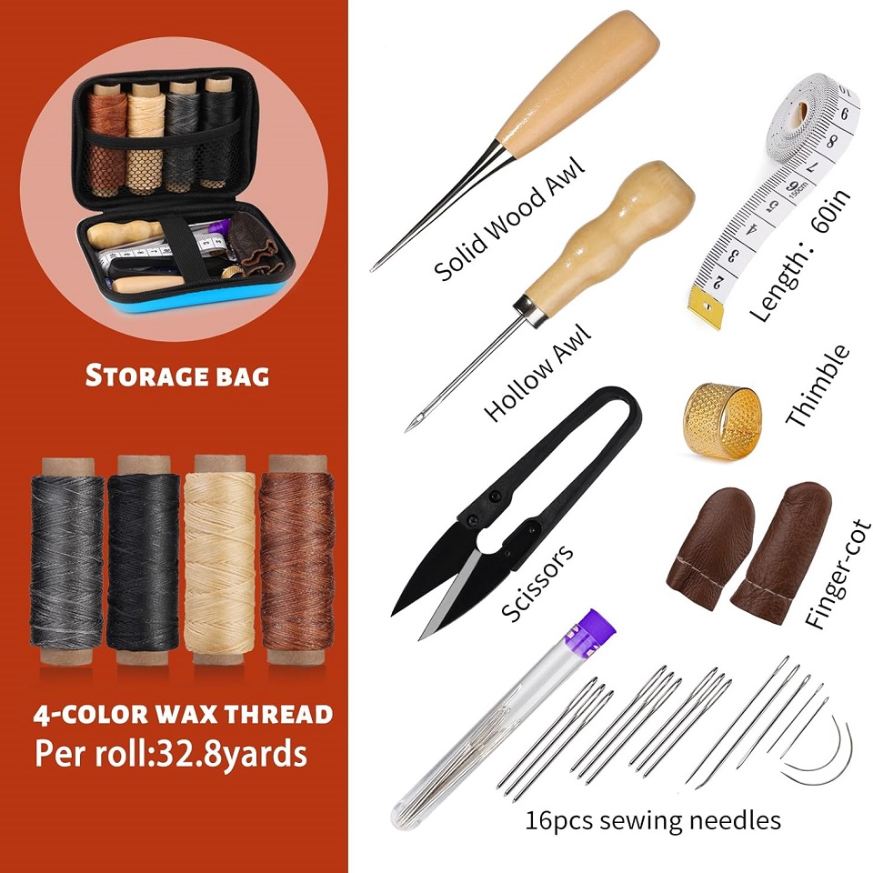 مجموعة أدوات الخياطة الجلدية م - مراجعة Leatherwork Kit وسعره