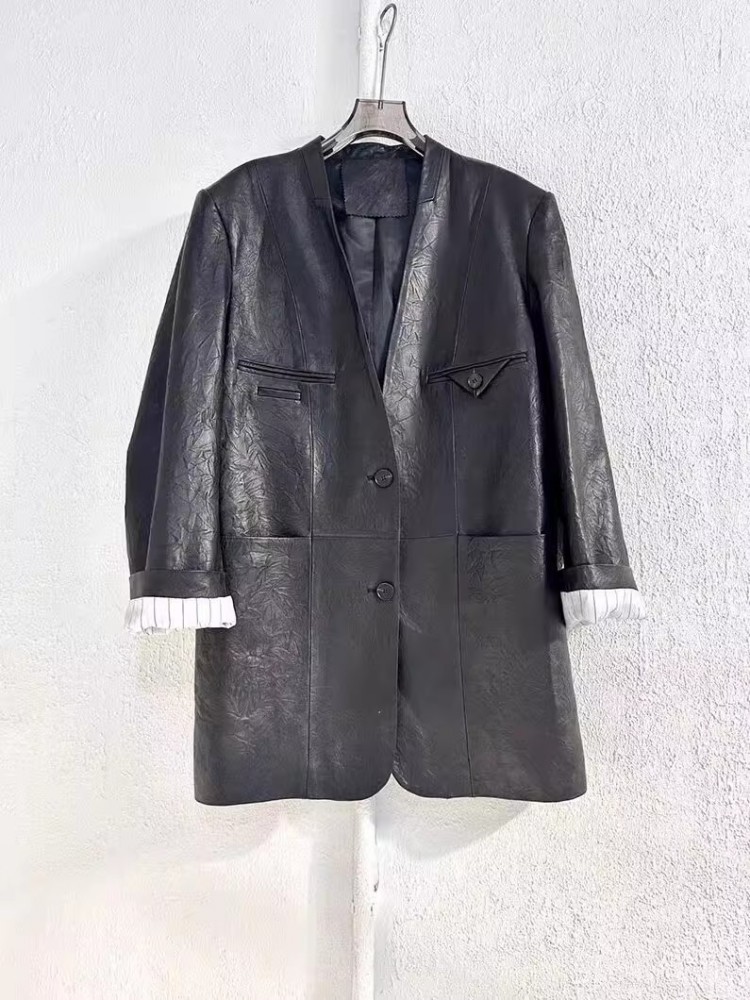 خمر مكتب السيدات الخريف العمل  - مراجعة Leather Work Jacket Women'S وسعره