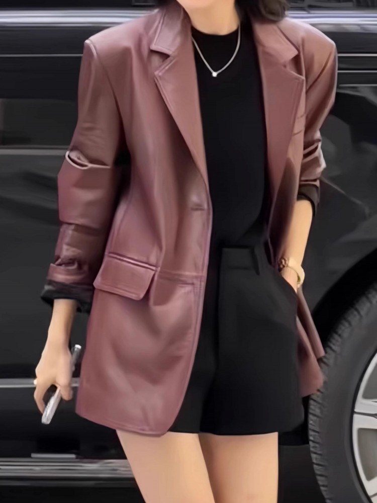 الخريف مكتب السيدات العمل منتص - مراجعة Leather Work Jacket Women'S وسعره