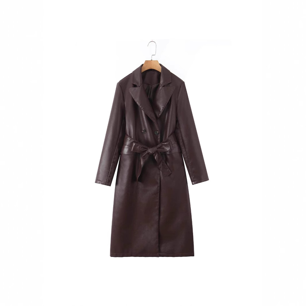 معطف ترنش نسائي من الجلد الصنا - مراجعة Leather Work Jacket Women'S وسعره