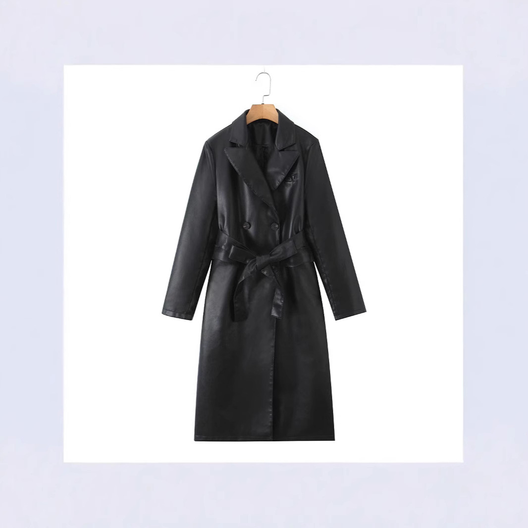 معطف ترنش نسائي من الجلد الصنا - مراجعة Leather Work Jacket Women'S وسعره