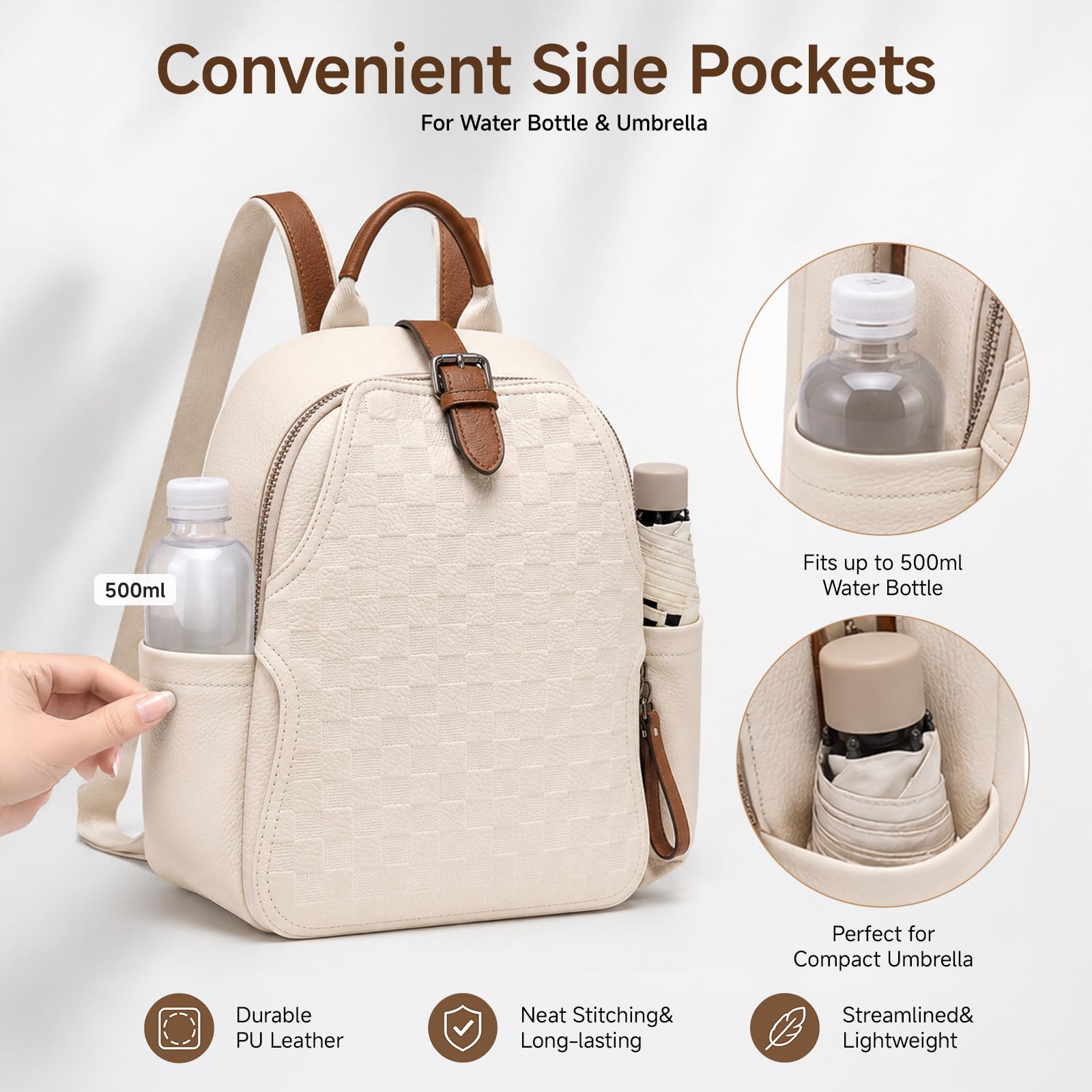 حقيبة ظهر نسائية من الجلد الصن - مراجعة Leather Work Womens Backpack وسعره