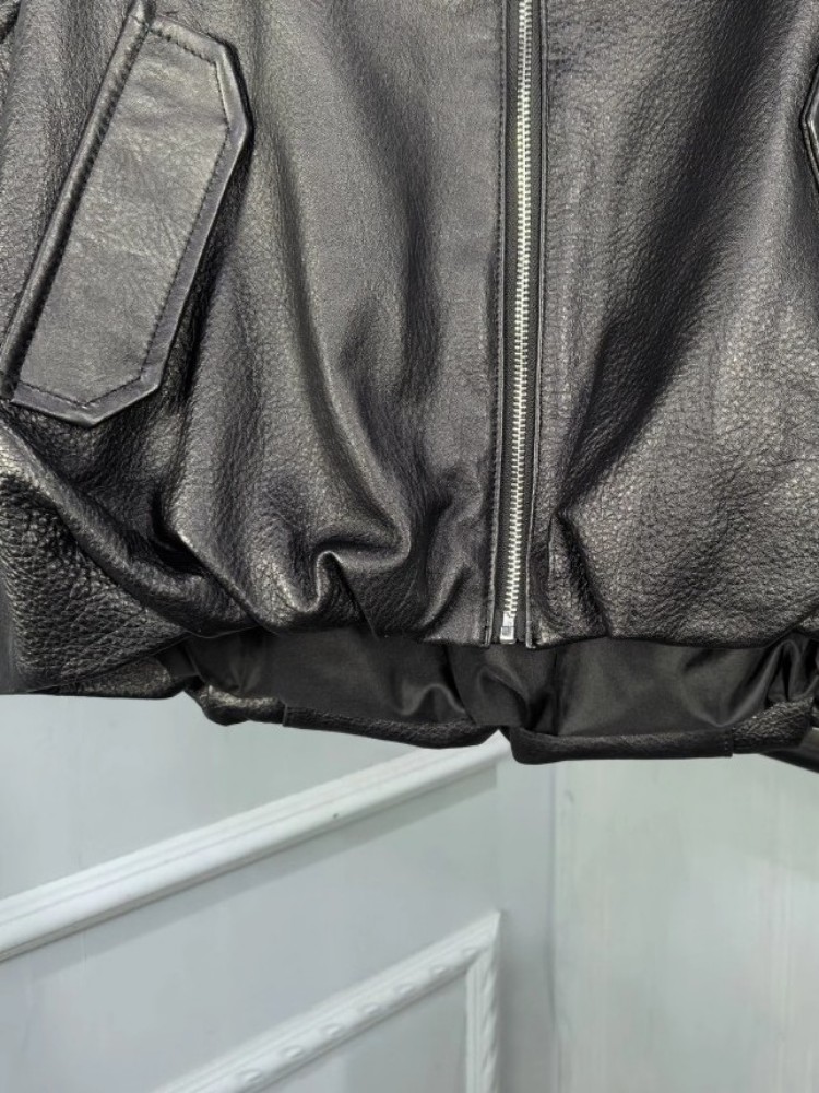 الخريف موضة جلد الغنم الطبيعي  - مراجعة Leather Work Jacket Women'S وسعره