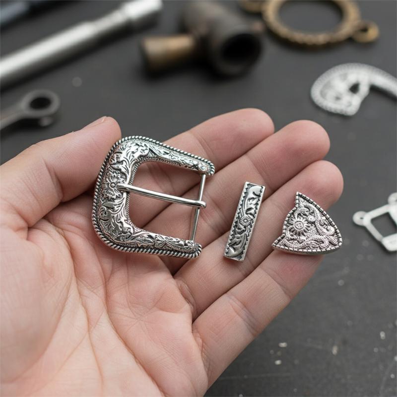 طقم مشبك حزام من ثلاث قطع بتصم - مراجعة Belt Buckle Blank وسعره