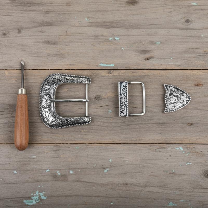 طقم مشبك حزام من ثلاث قطع بتصم - مراجعة Belt Buckle Blank وسعره