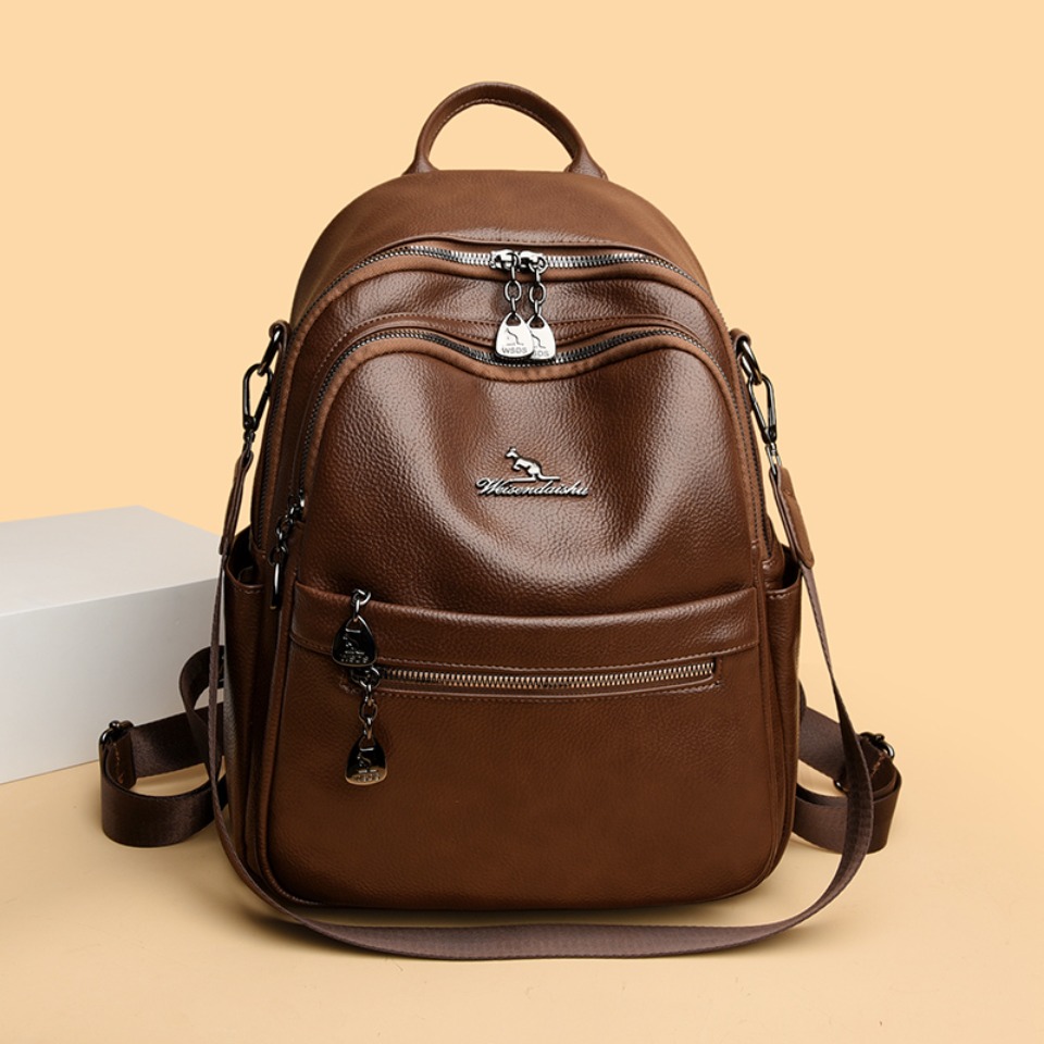 حقيبة ظهر من الجلد المحبب بتصم - مراجعة Leather Work Womens Backpack وسعره