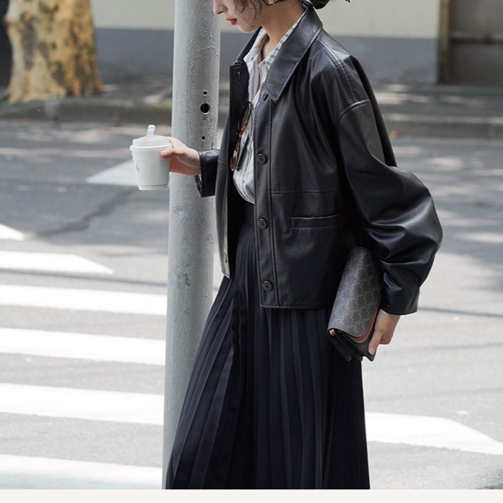 معاطف نسائية قصيرة سترات من ال - مراجعة Leather Work Jacket Women'S وسعره