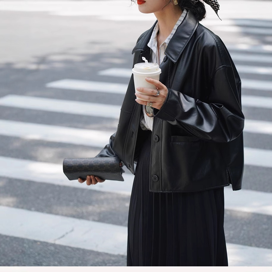معاطف نسائية قصيرة سترات من ال - مراجعة Leather Work Jacket Women'S وسعره